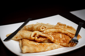 Pancakes on a plate