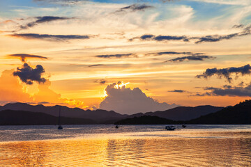 Coron town seacost at sunset, Busuanga