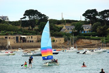 Voilier, plaisance, plage du Havre du Lupin