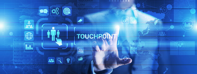 Touchpoint. Business strategy advertising and marketing concept.