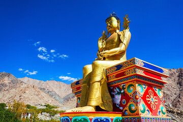 Maitreya Buddha statue at Likir Monastery