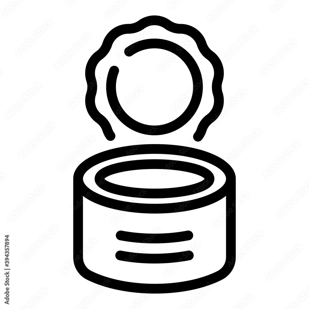 Poster canned feed icon. outline canned feed vector icon for web design isolated on white background