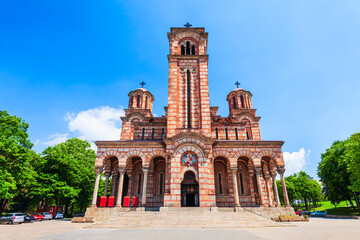Fototapeta na wymiar St. Mark Church in Belgrade, Serbia