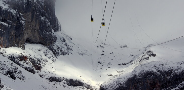 Dachstein Glacier is a glacier[1] located above the town of Ramsau am Dachstein in Austria. Snow is at the top of the glacier throughout the year. This mountain is located south of Salzburg. 