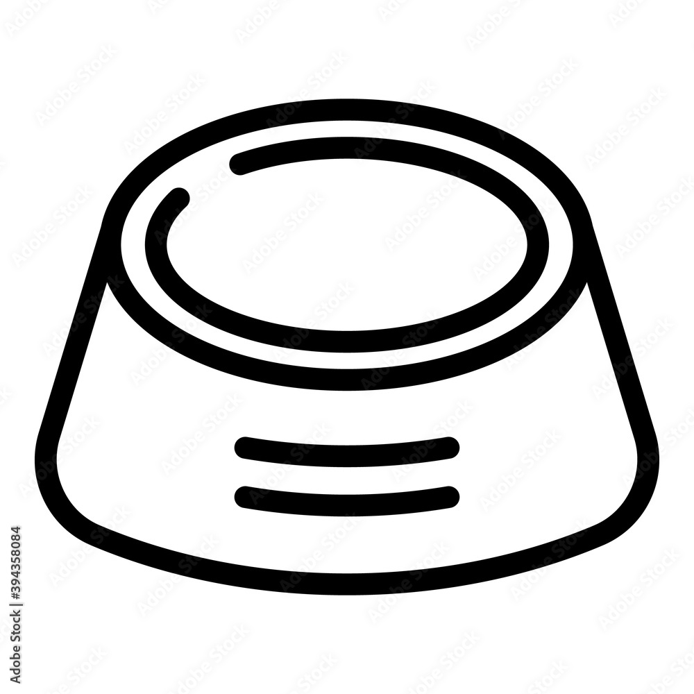 Poster empty dog dish icon. outline empty dog dish vector icon for web design isolated on white background