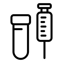 Dog vaccine icon. Outline dog vaccine vector icon for web design isolated on white background