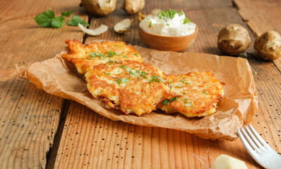 Topinambur Gericht Rösti Puffer Portion 