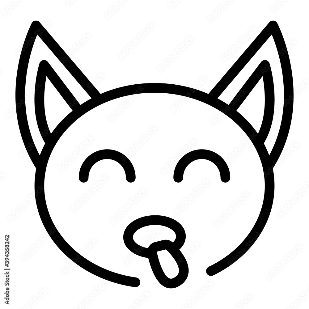 Aufkleber cat face icon. outline cat face vector icon for web design isolated on white background