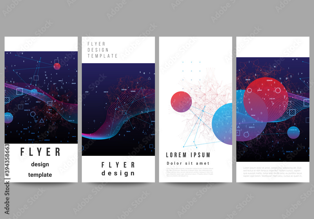 Poster vector layout of flyer, banner templates for website design, vertical flyer design, website decorati