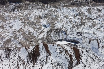 Everest mountain glacier in Himalaya, Nepal