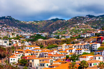 Fototapeta na wymiar Camara Lobos town in Madeira, Portugal