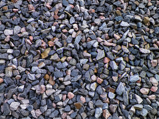Close up of small stones as nature background.