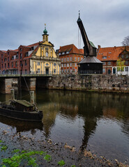 Obraz premium Alter Kran in Lüneburg