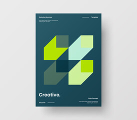 Abstract corporate identity report cover. Geometric vector business presentation design layout. Amazing company illustration brochure template.