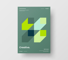 Abstract corporate identity report cover. Geometric vector business presentation design layout. Amazing company illustration brochure template.