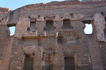 Ruins of thermes Caracalla of Diocletian in Rome, Italy