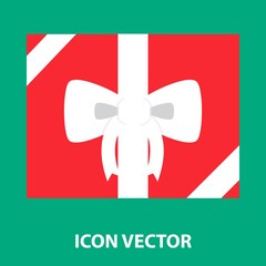Christmas gift vector illustration, New Year gift, gift box with ribbon isolated on color background. good for labels, greeting cards, web, tags, etc.