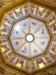 Obraz premium Interior of the great dome of the Basilica of Santa Margherita di Montefiascone (Italy)