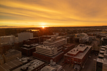 November morning shot from highrise in Tampere Finland