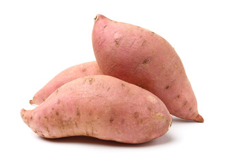 sweet potato on the white background