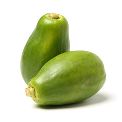 Papaya fruit isolated on a white background