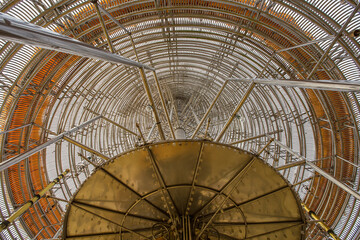 Background of religious sights on high mountains in Hat Yai District of Thailand (Phra Maha Ruesee Chedi Tripob Trimongkol) is a beautiful stainless steel pagoda, tourists always come to make merit du