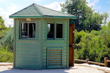 The guardhouse of the forest, at the top of the mountain among the pine trees.