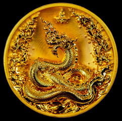 Naga Commemorative Coin, Kham Chanot Wat.