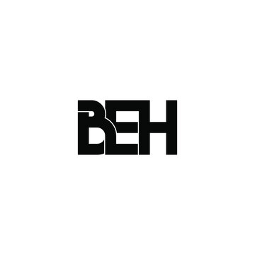beh letter original monogram logo design