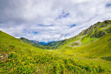 Fototapeta na wymiar landscape with sky (austrian alps - lünersee/schweizer Tor)