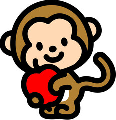 かわいいおさるのキャラクター