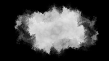 Cloud in the center of the frame, floating cloud on a transparent background.  
Transparent alpha...