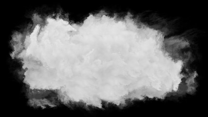Cloud in the center of the frame, floating cloud on a transparent background.  
Transparent alpha...
