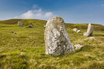 Scenic image of Druids Stone Circle, North Wales, UK.