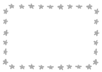 星柄のシンプルな四角いフレーム　枠
