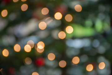 bokeh of christmas tree lights
