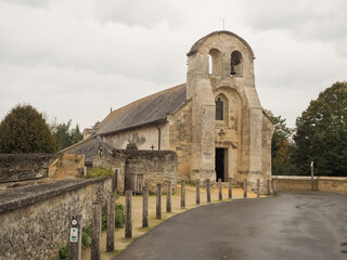 Fototapeta na wymiar Louresse-Rochemenier. Sainte-Madeleine-et-Saint-Jean de Rochemenier Church
