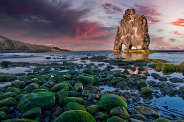 Hvitserkur rock formation in Iceland