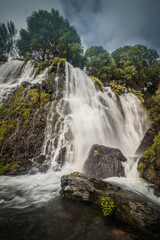 Fototapeta na wymiar beautiful clean waterfall in Shake