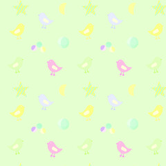 vector pattern for children, chickens