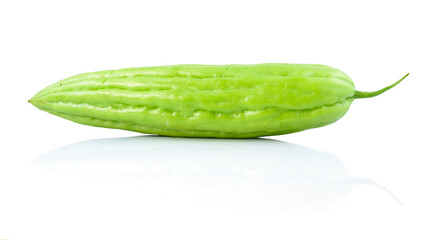 One Bitter Melon on the white background
