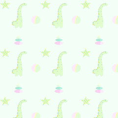 vector pattern for children, dinosaurs
