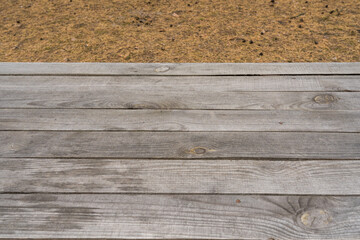 Old empty wooden table photo background