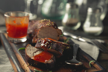 Pork tenderloin with sweet chili sauce