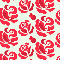 color vector drawing, pattern, flowers