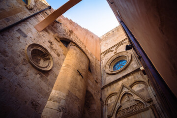 Architectural Detail of the Backside of Cagliari Santa Maria Assunta Cathedral