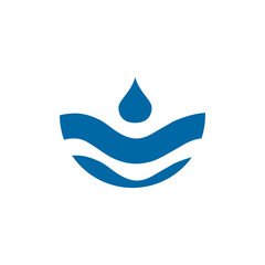 Wave icon logo design template