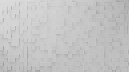 3d rendering of white background texture of block wall