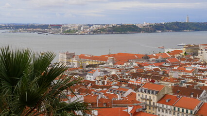 Blick auf Lissabon mit Tejo