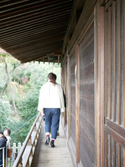 犬山寂光院の隋求堂の回廊(愛知)